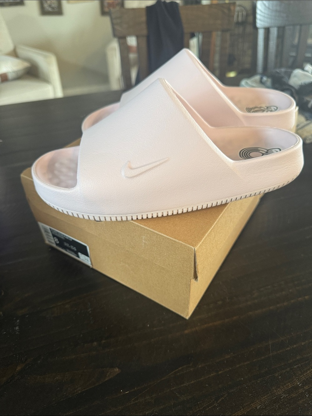 Nike Kids Pale Pink Slide Sandals